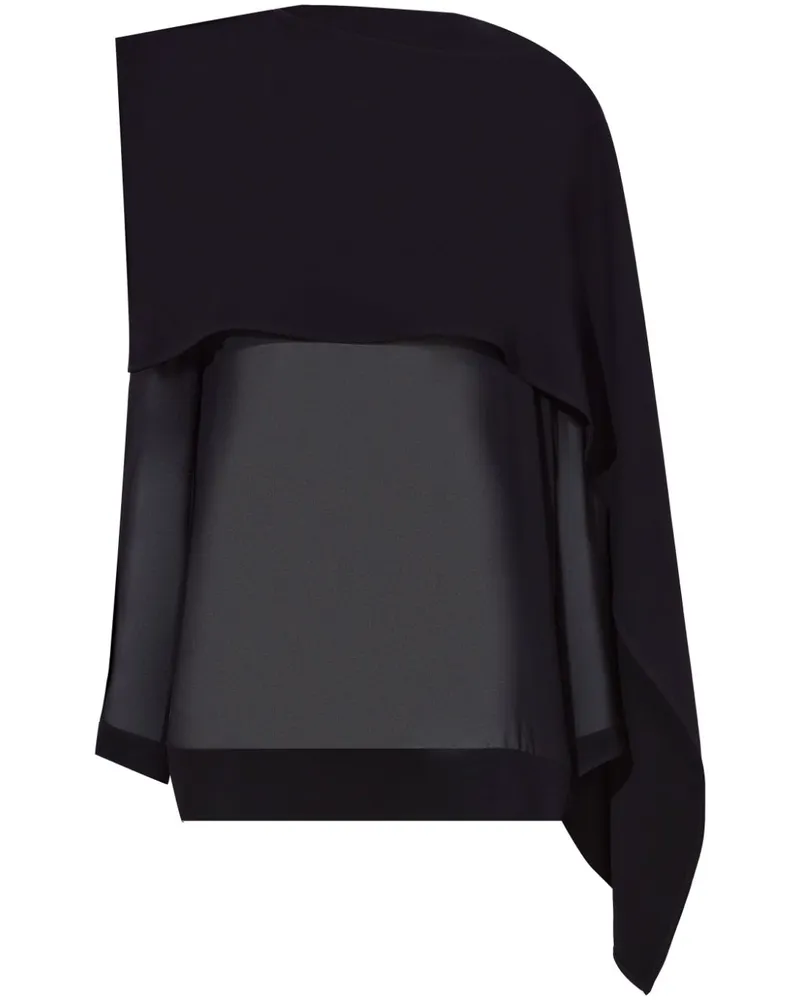 Proenza Schouler Lightweight Chiffon Scarf Oberteil - Schwarz Schwarz