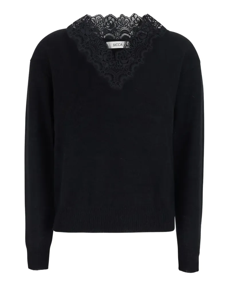Jucca Pullover mit V-Ausschnitt - Schwarz Schwarz