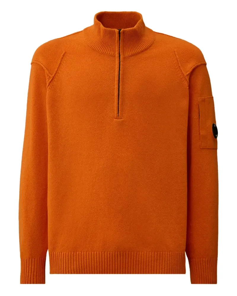 C.P. Company Lens-detail half-zip sweater - Orange Orange