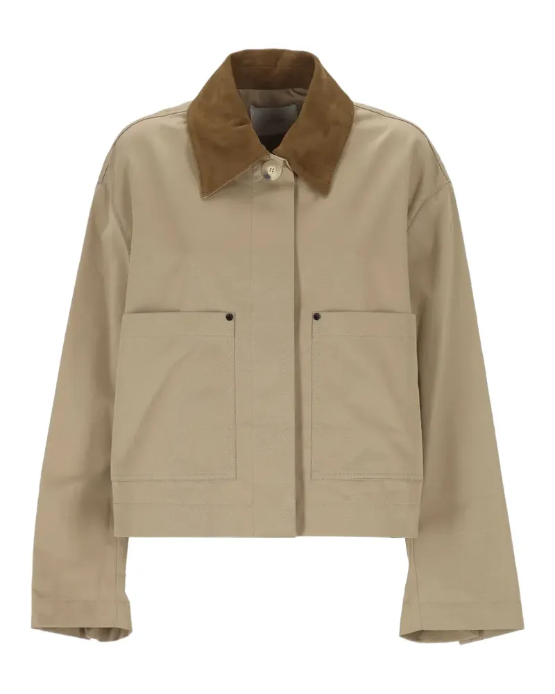 Joseph Aitna contrast-collar jacket - Nude Nude