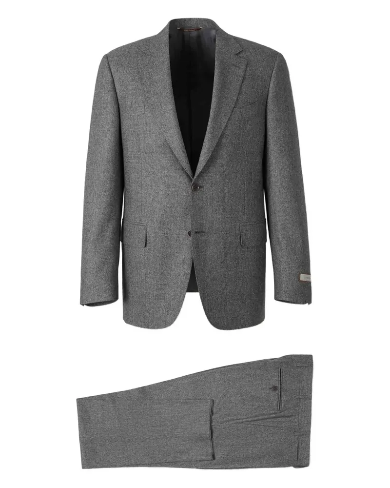 Canali notched-lapel single-breasted suit - Grau Grau