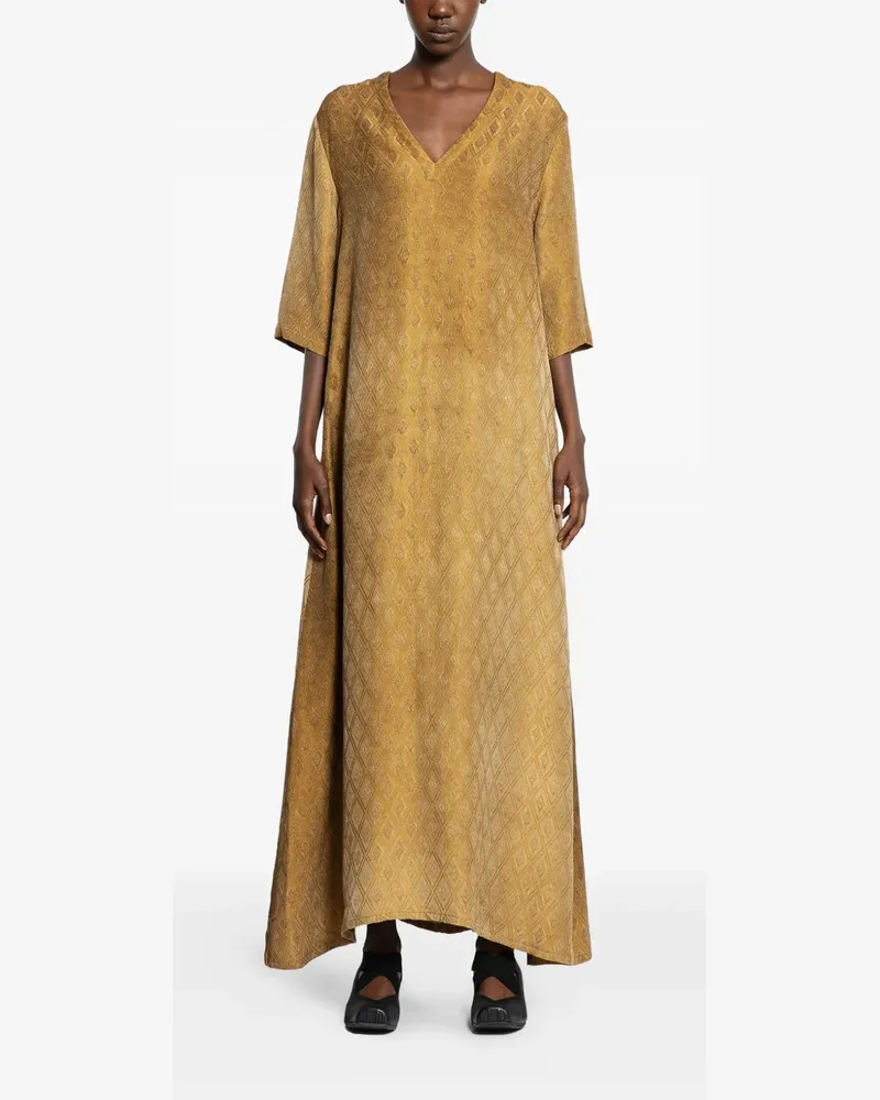 Uma Wang Apostle Midikleid aus Rauten-Jacquard - Gelb Gelb