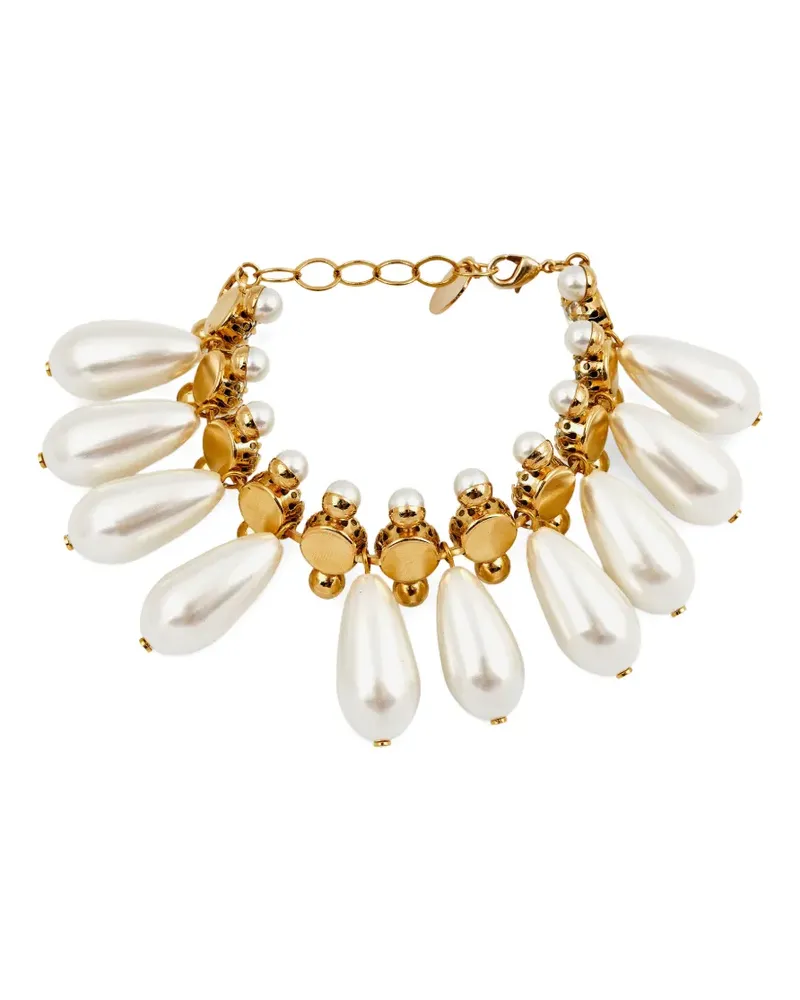 Anton Heunis pearl-embellished crystal-embellished bracelet - Nude Nude