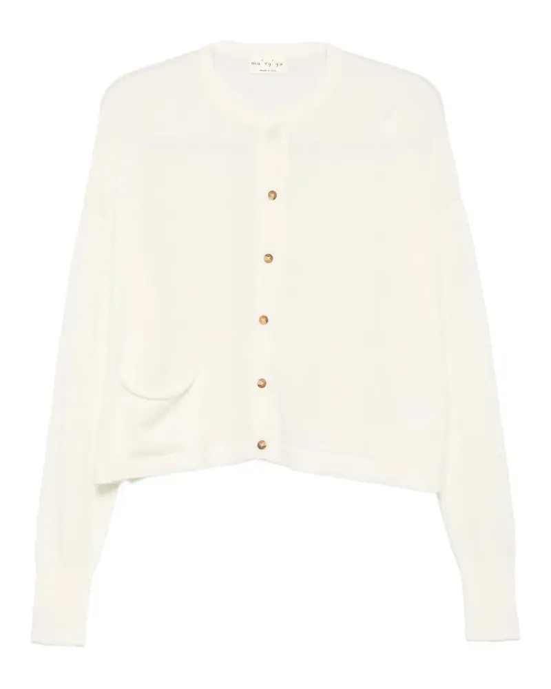 MA'RY'YA patch-pocket cardigan - Nude Nude