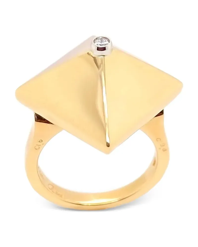 Brooks Brothers 18kt Gelbgoldring mit Diamanten Gold