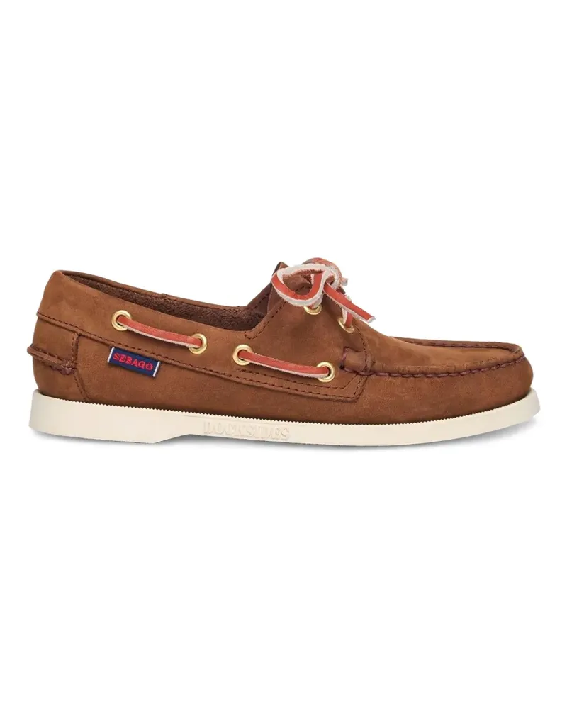 Sebago Docksides Portland Loafer aus Nubukleder - Braun Braun