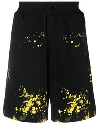 Philipp Plein Joggingshorts mit Farbklecks-Print Schwarz