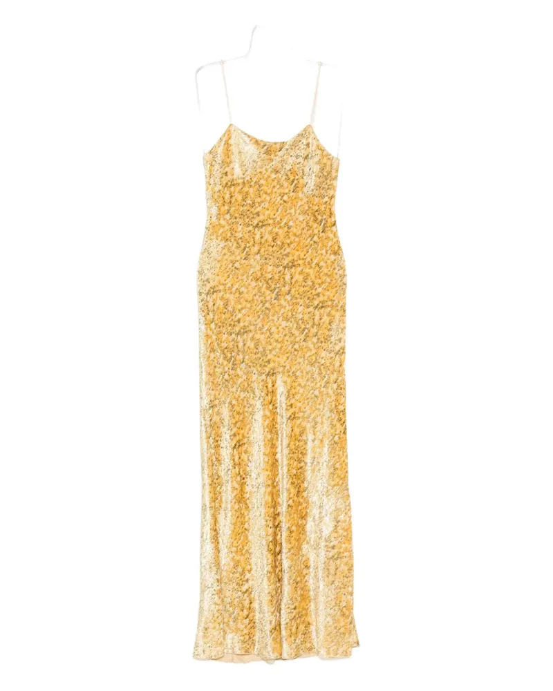 forte_forte Kleid mit Spaghettiträgern - Gelb Gelb