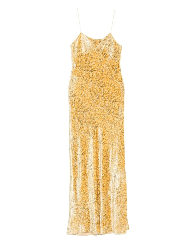forte_forte Kleid mit Spaghettiträgern - Gelb Gelb