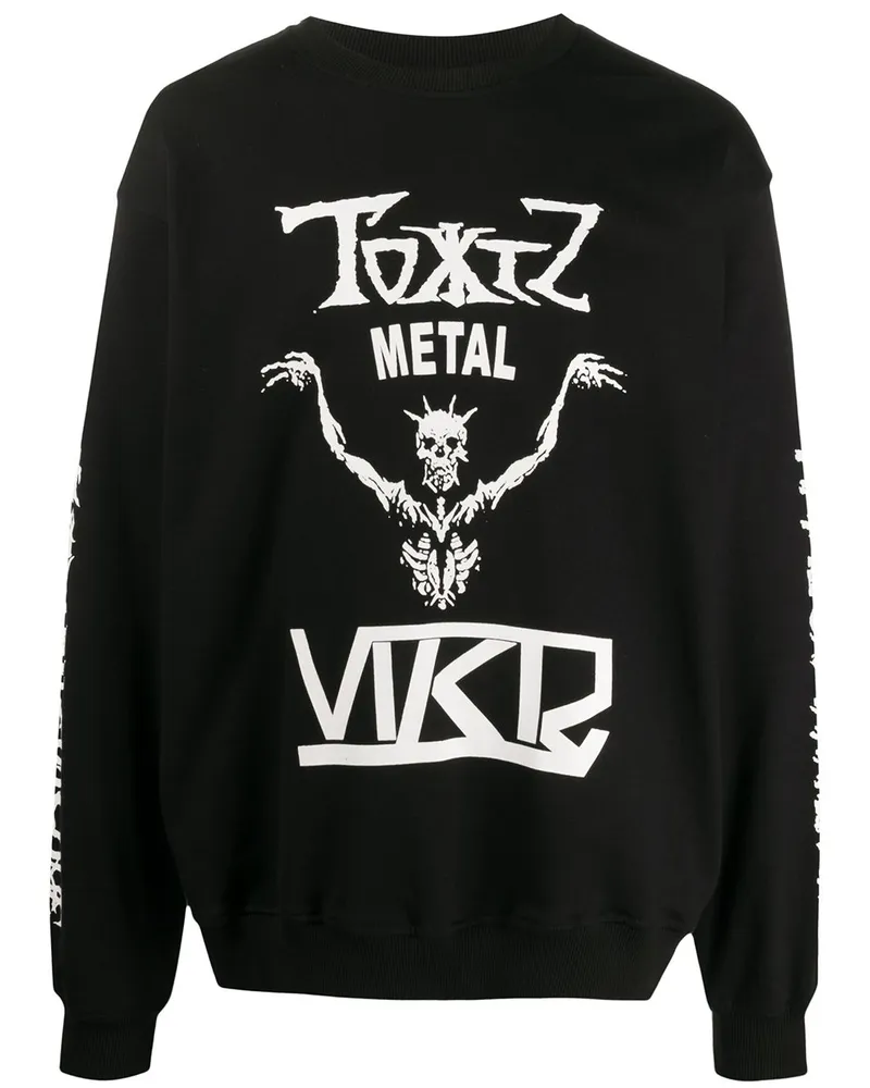 KTZ Sweatshirt mit Skelett-Print Schwarz