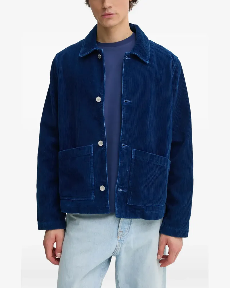 Sunflower corduroy-texture shirt jacket - Blau Blau