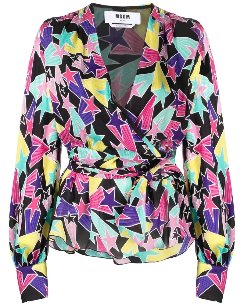 MSGM Bluse mit Sterne-Print - Rosa Rosa