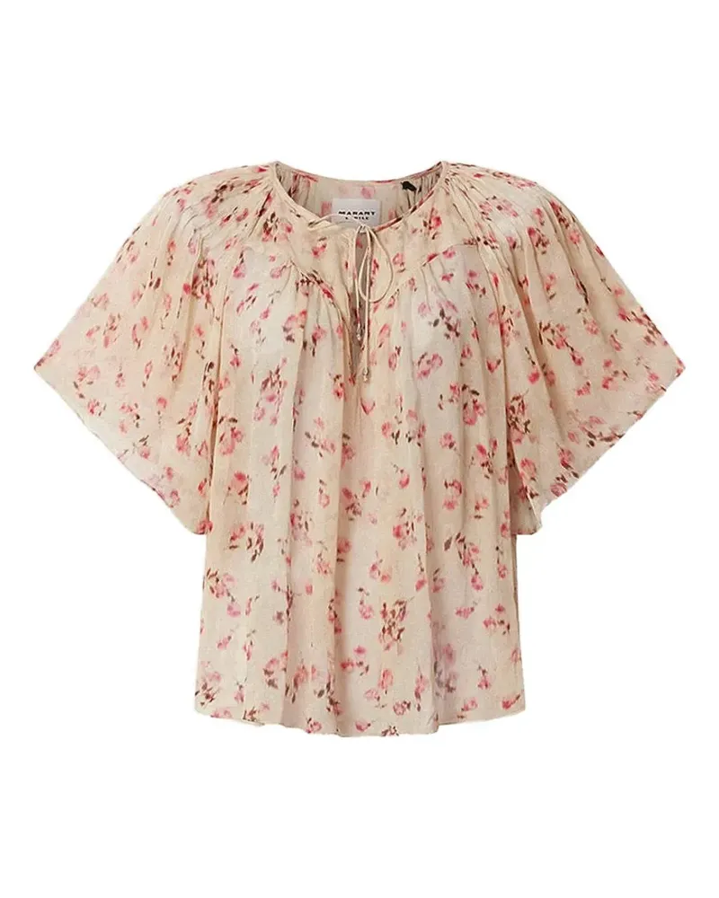Isabel Marant Neslya Bluse mit Blumenprint - Nude Nude