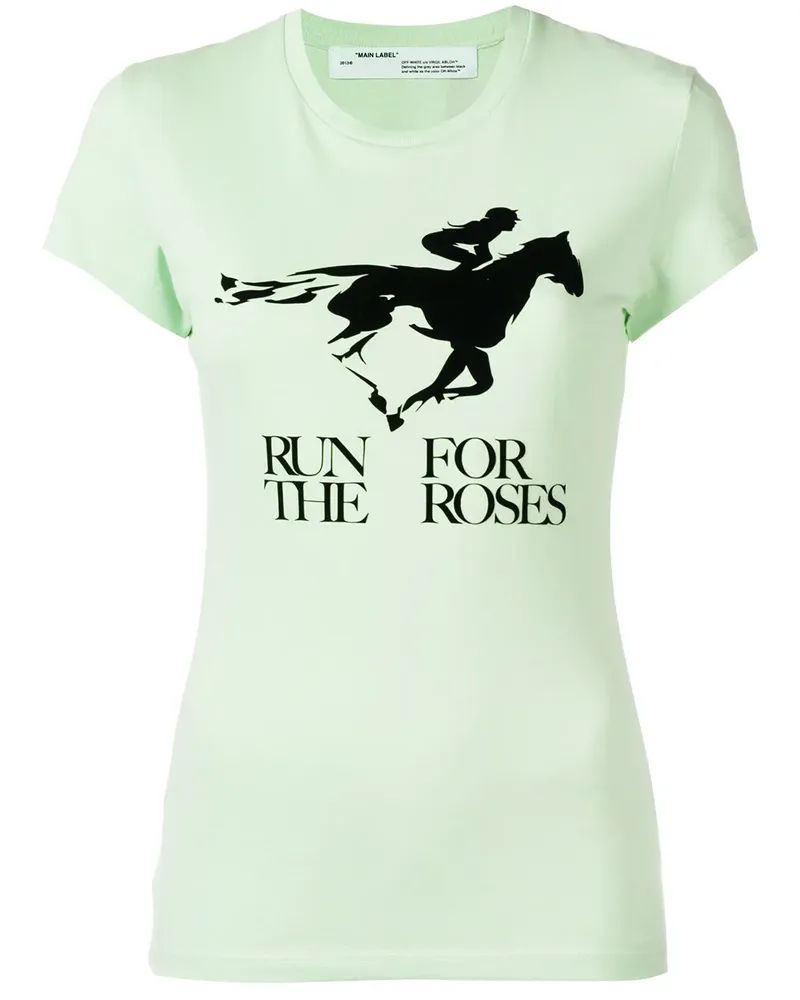 OFF-WHITE Run For The Roses' T-Shirt - Grün Grün