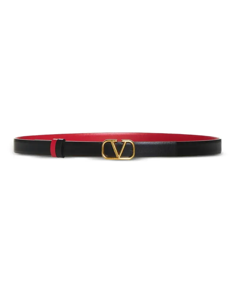 Valentino Garavani Wendbarer VLogo Signature Gürtel 20mm - Schwarz Schwarz