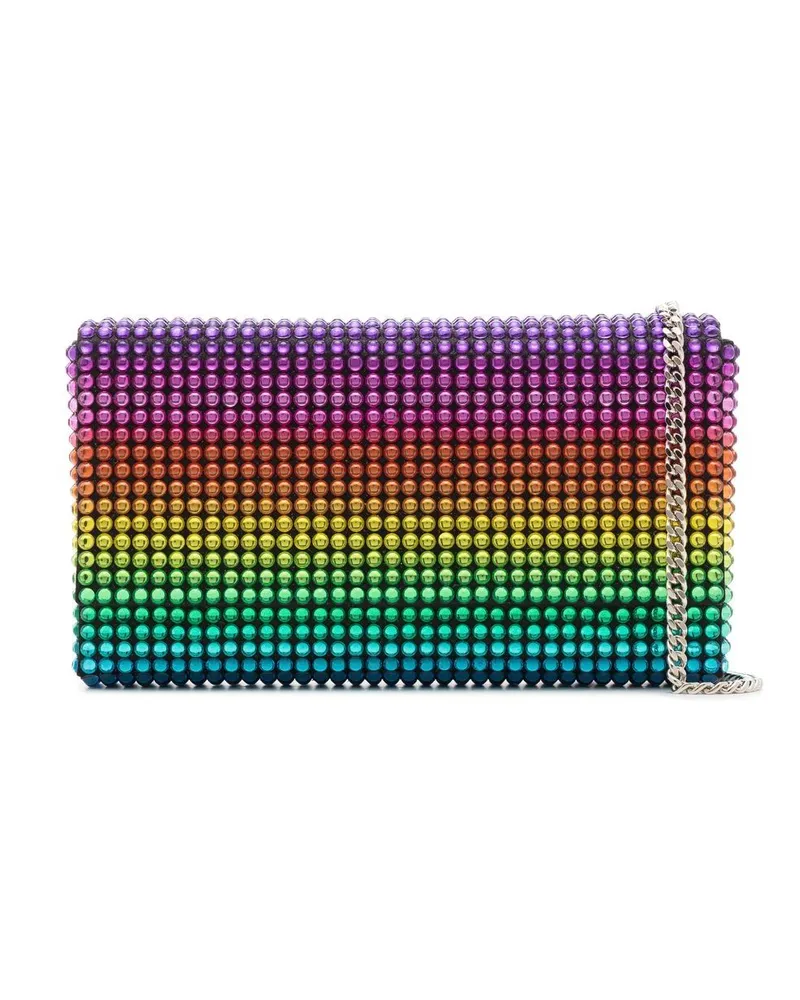 Amina Muaddi Paloma Clutch mit Kristallen - Gelb Gelb
