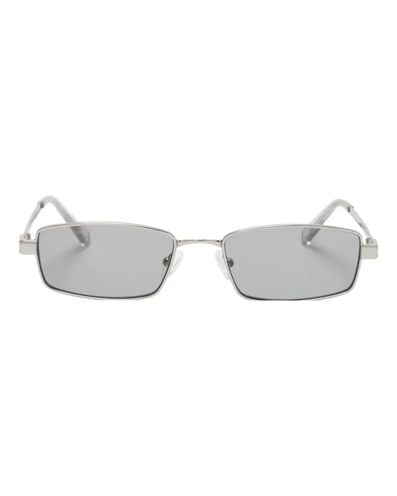Le Specs Bizzaro rectangle-frame sunglasses - Silber Silber