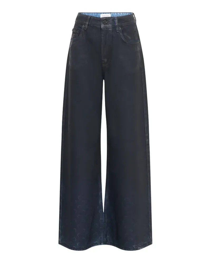 Marine Serre Gewachste Moon Jeans - Schwarz Schwarz