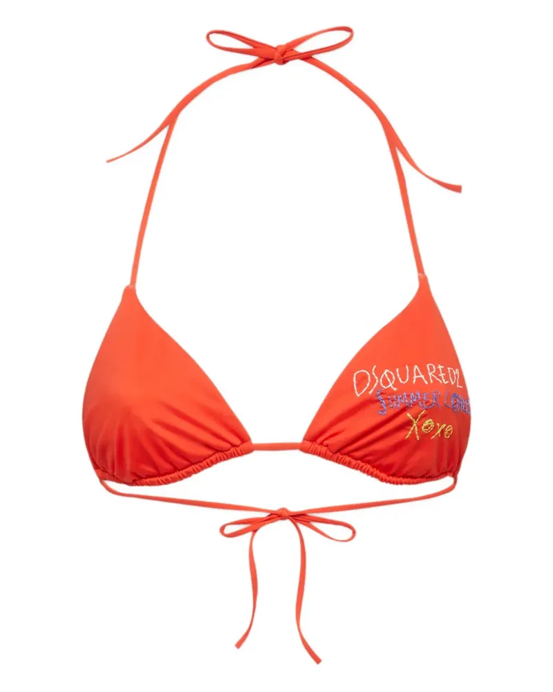 Dsquared2 Besticktes Bikinioberteil - Rot Rot