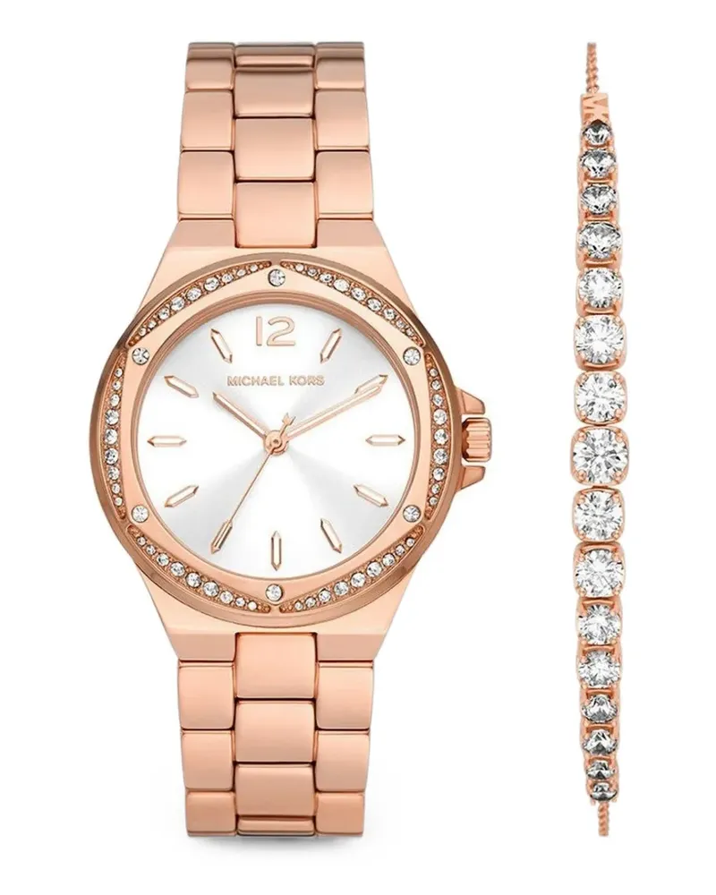 Michael Kors Lennox Geschenk-Set aus Armbanduhr und Armband - Silber Silber