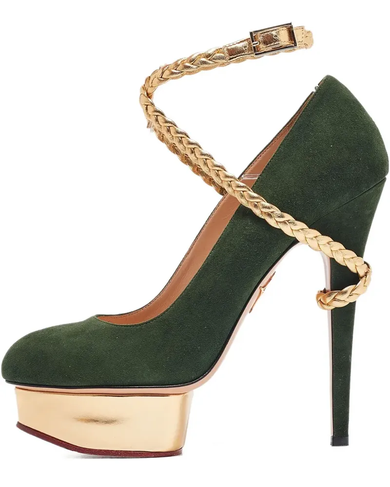 Charlotte Olympia Pumps mit Plateau 150mm - Grün Grün