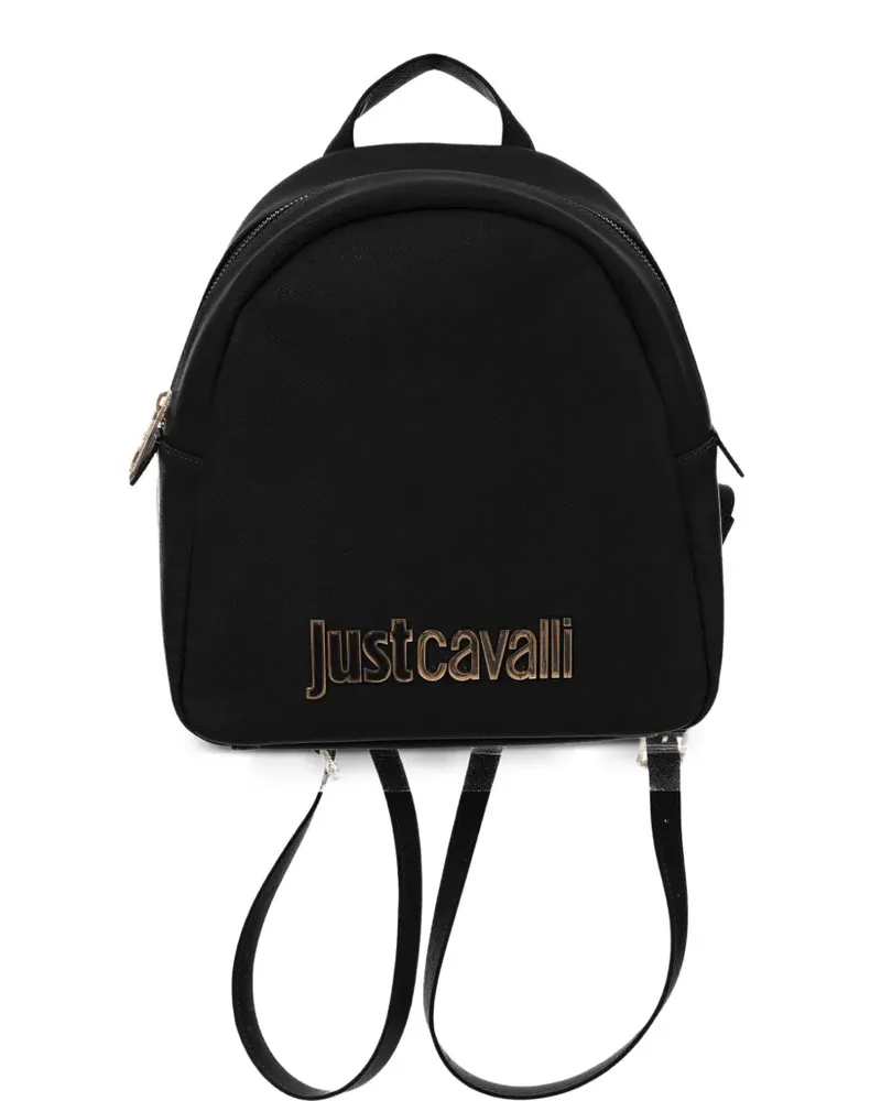 Just Cavalli Rucksack mit Logo-Schild - BLACK Black