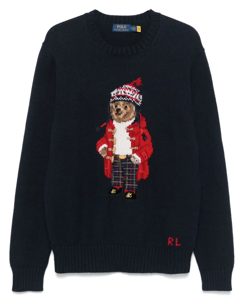 Ralph Lauren Pullover mit Polo Bear-Motiv - Blau Blau