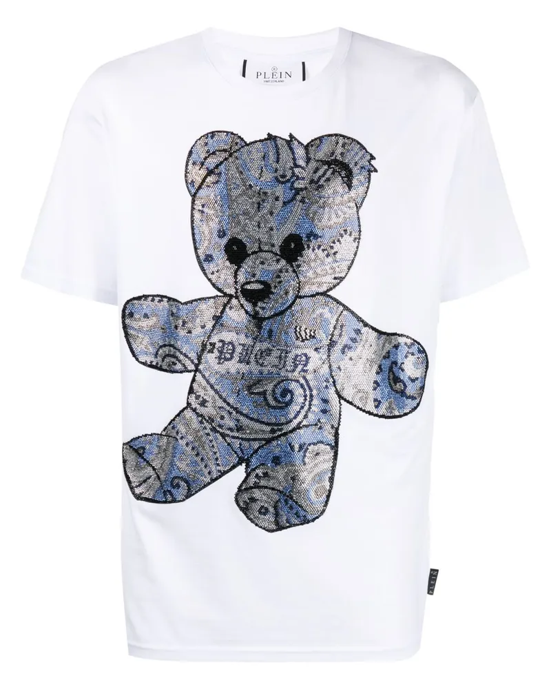 Philipp Plein T-Shirt mit Teddy-Motiv - Weiß Weiß