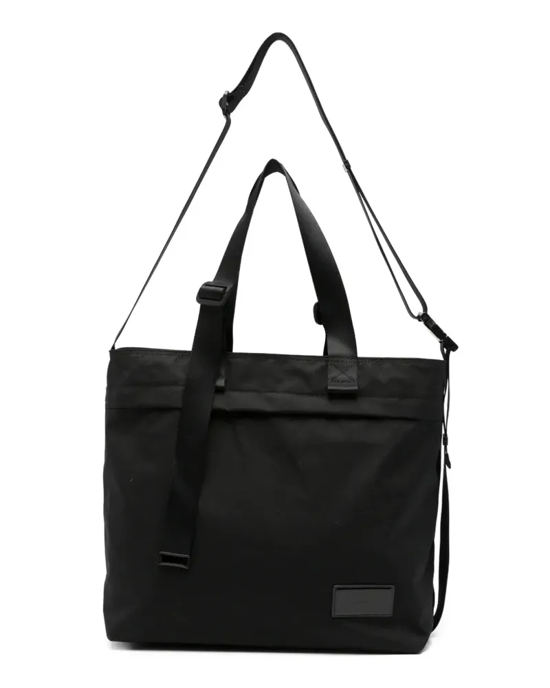 JUUN.J logo-patch tote bag - Schwarz Schwarz