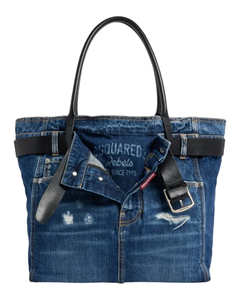 Dsquared2 Tote Bag mit Jeans-Effekt - Blau Blau