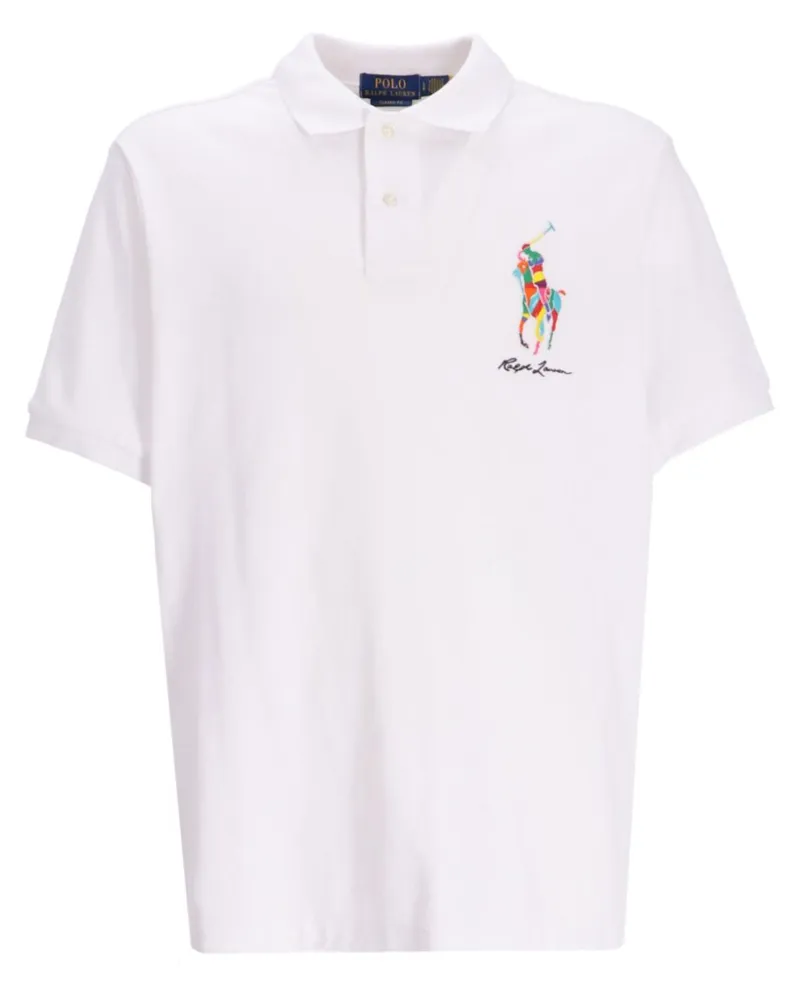 Ralph Lauren Poloshirt mit Polo Pony-Stickerei - Weiß Weiß