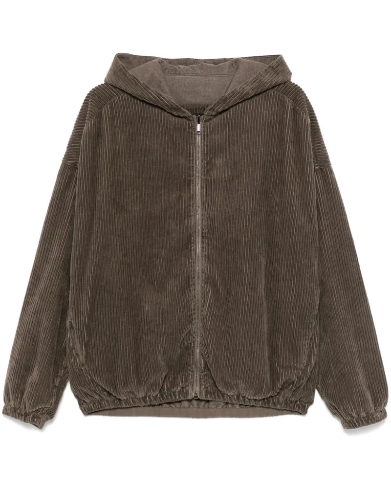TRANSIT Wendbare Cordjacke - Grau Grau