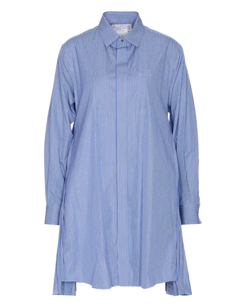 Sacai Minikleid mit Streifen - Blau Blau