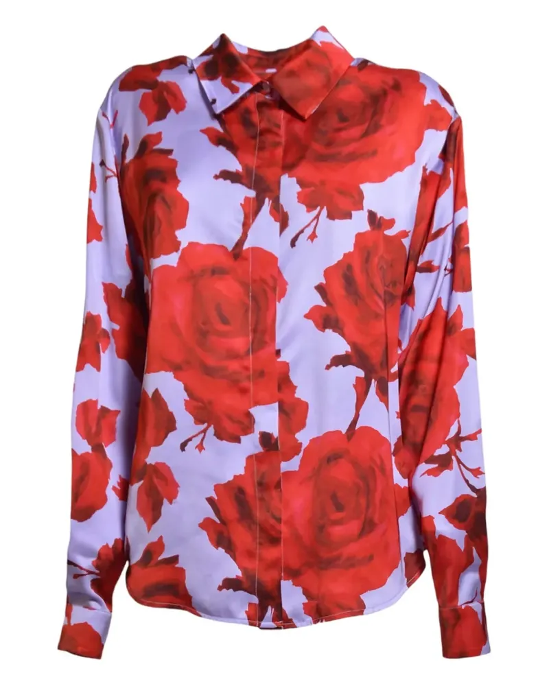 MSGM floral-print shirt - Violett Violett