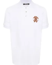 Roberto Cavalli Poloshirt mit Logo-Stickerei Weiß