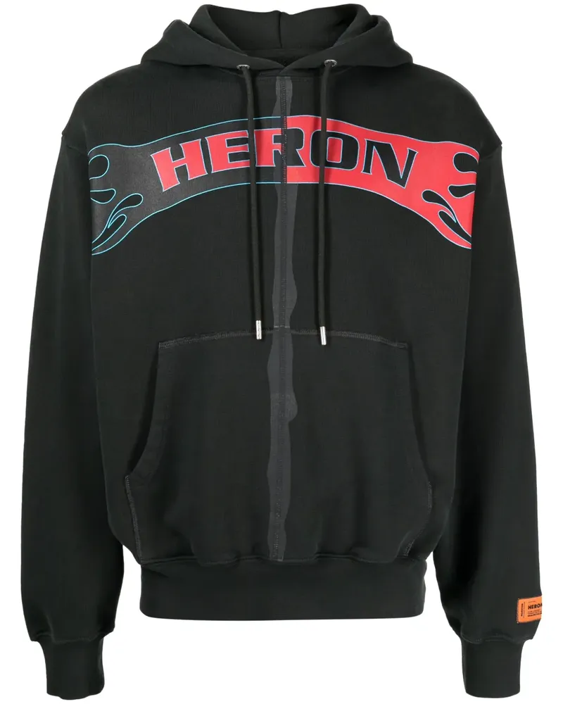 Heron Preston Kapuzenjacke mit Logo-Print - Grün Grün