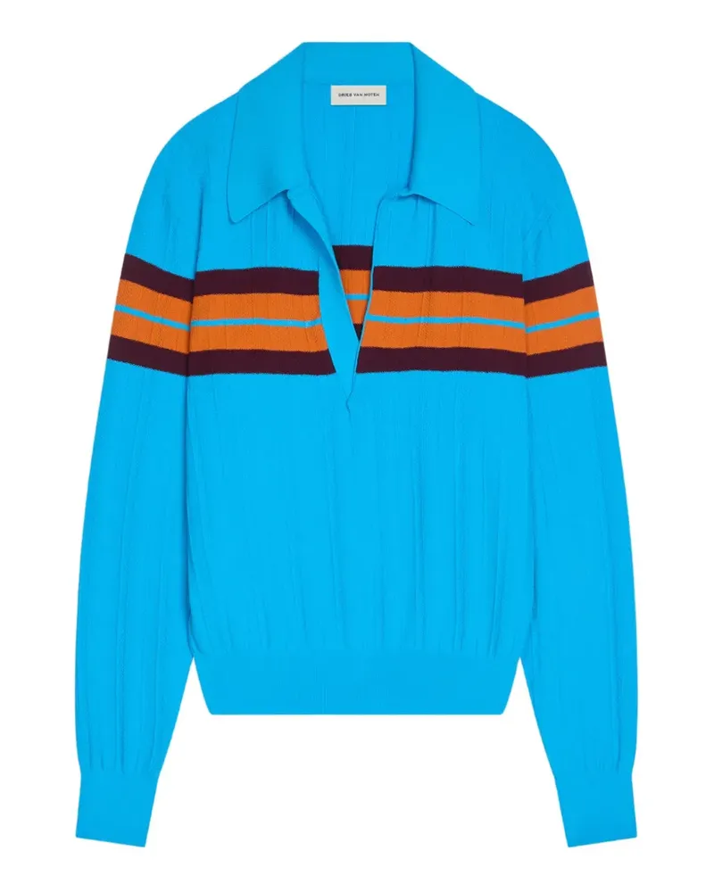 Dries van Noten Gestreifter Pullover - Blau Blau
