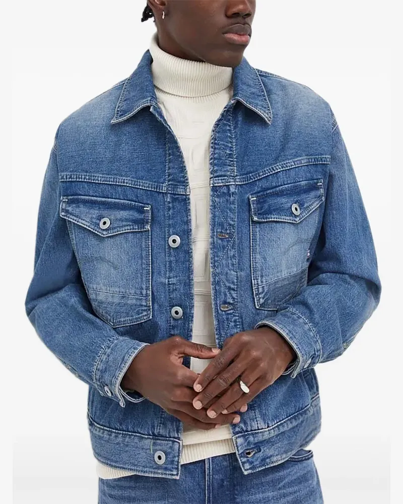G-STAR RAW Jeansjacke mit Knopfverschluss - Blau Blau