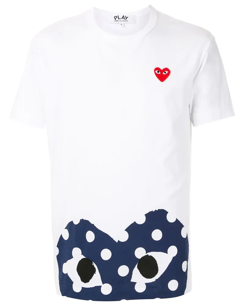 Comme des Garçons T-Shirt mit Logo-Print - Weiß Weiß