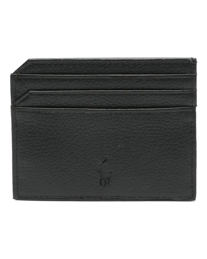 Ralph Lauren Kartenetui aus strukturiertem Leder - Schwarz Schwarz
