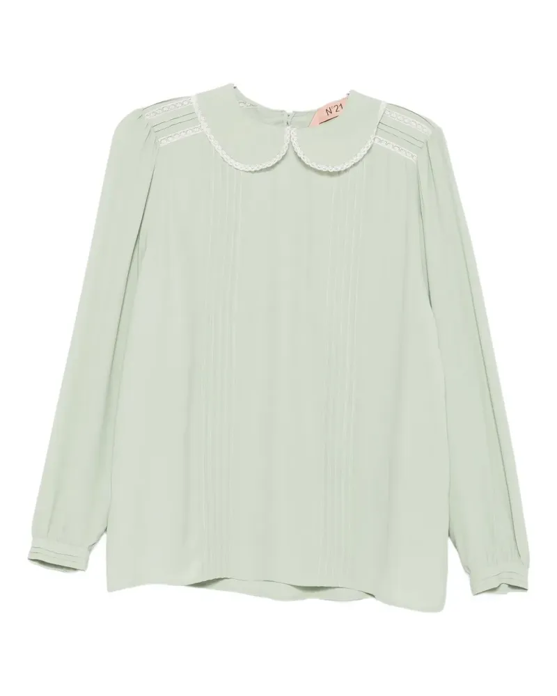 N° 21 lace peter pan collar blouse - Grün Grün