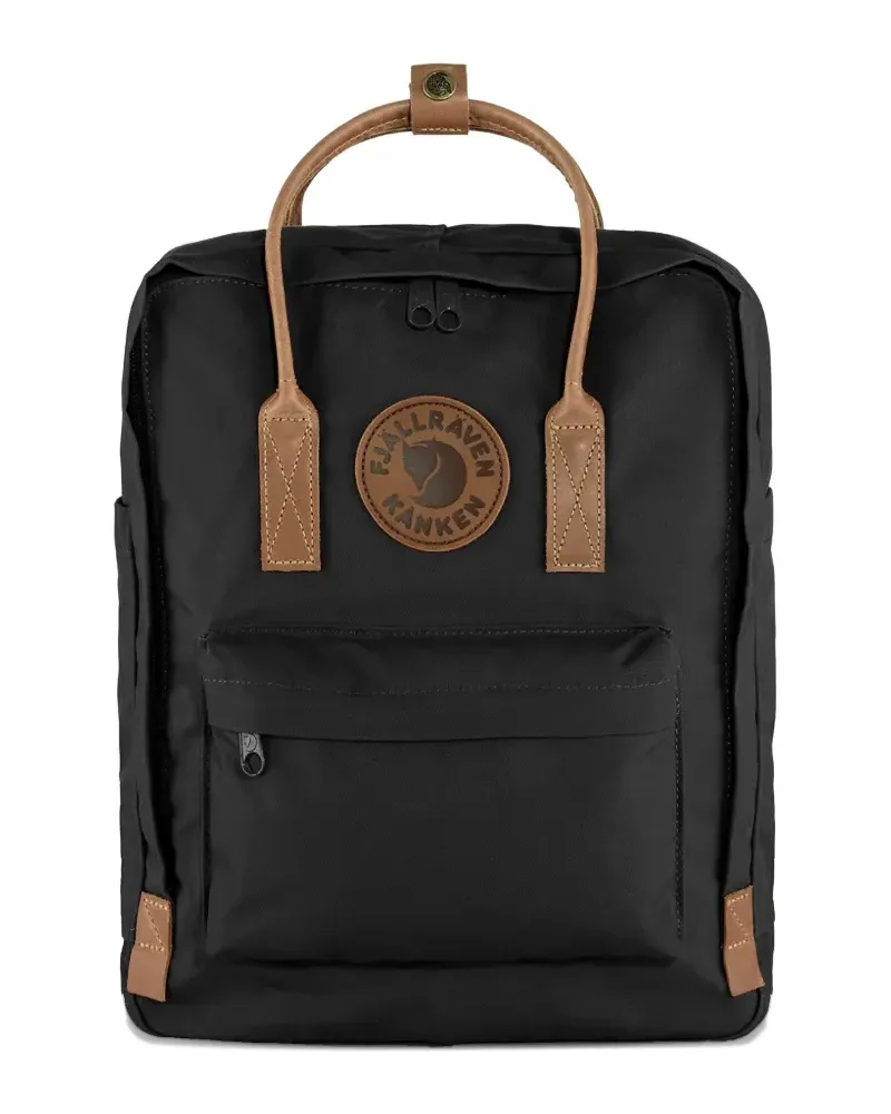 Fjäll Räven Kånken No. 2 Rucksack mit Patch - Schwarz Schwarz