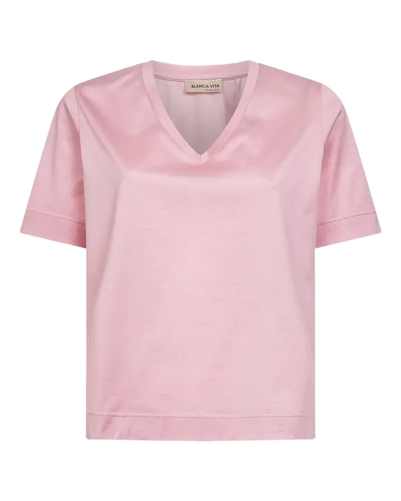 Blanca V-neck T-shirt - Rosa Rosa