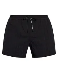 Balmain Badeshorts mit Logo-Prägung Schwarz