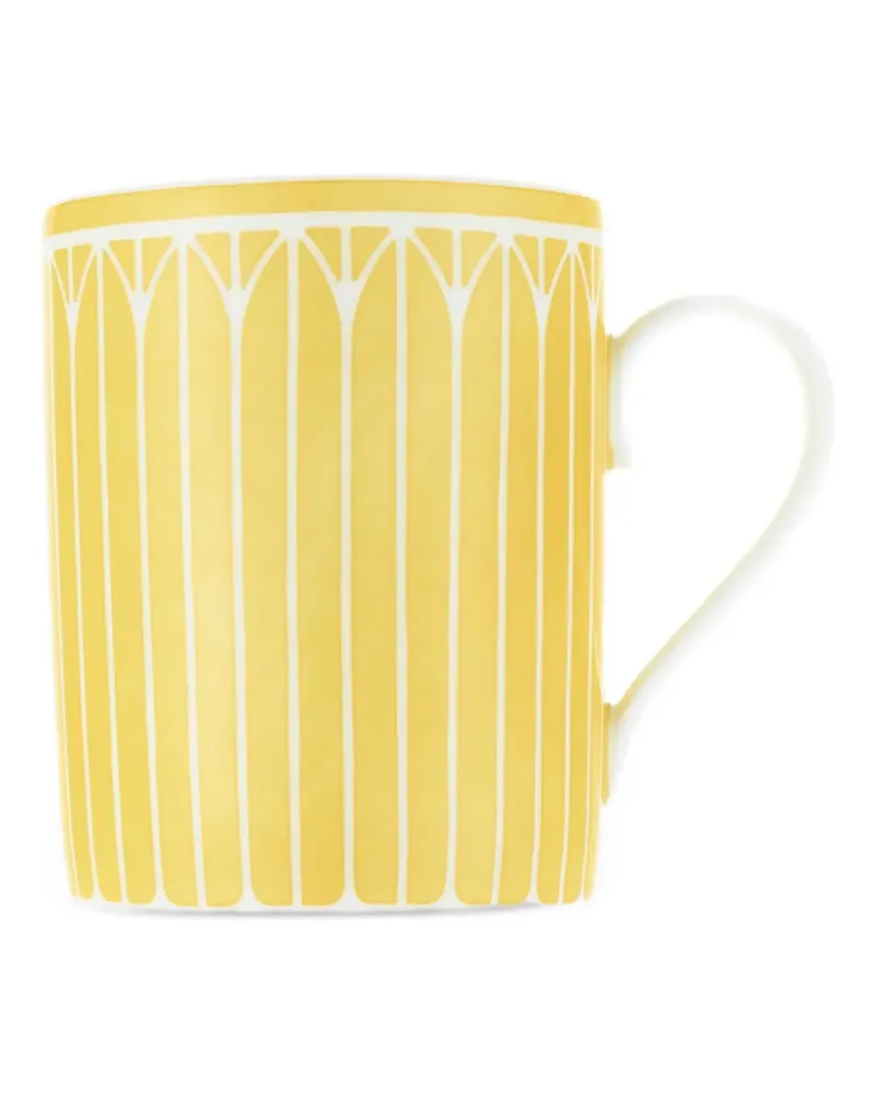 Christofle striped mug - Gelb Gelb