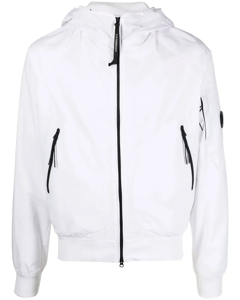 C.P. Company Kapuzenjacke mit Linsen-Detail - Weiß Weiß