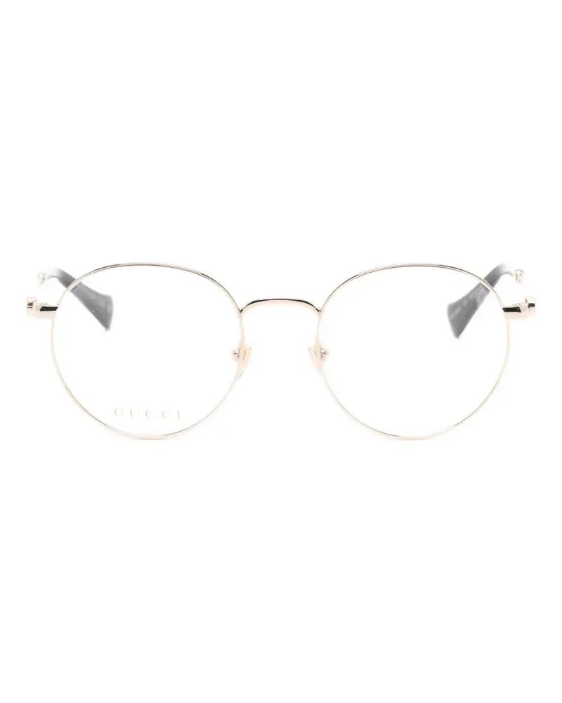 Gucci Double G round-frame glasses - Gold Gold