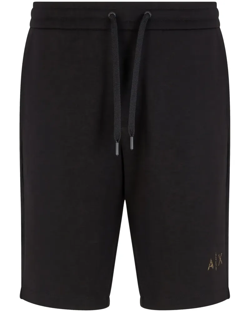 Armani Exchange Shorts mit Logo-Print - Schwarz Schwarz