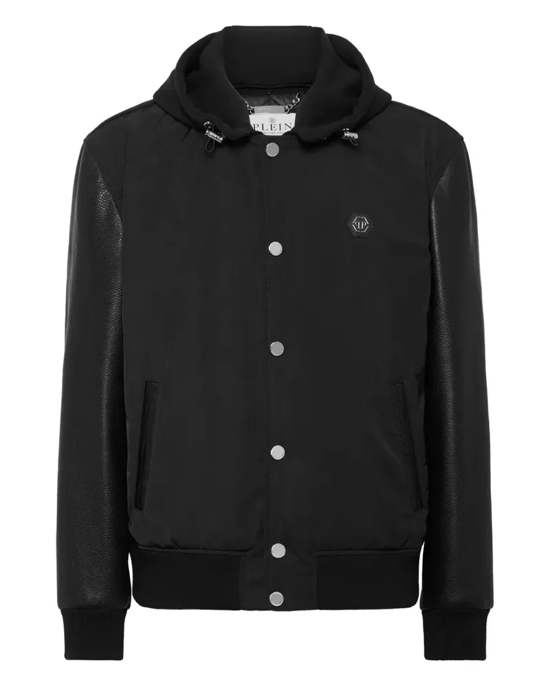 Philipp Plein Bomberjacke mit Kapuze - Schwarz Schwarz