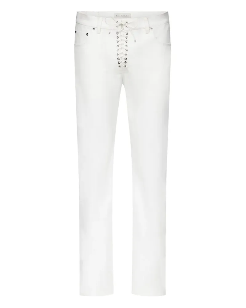 Ludovic de Saint Sernin Weiße Jeans mit Schnürung Weiß